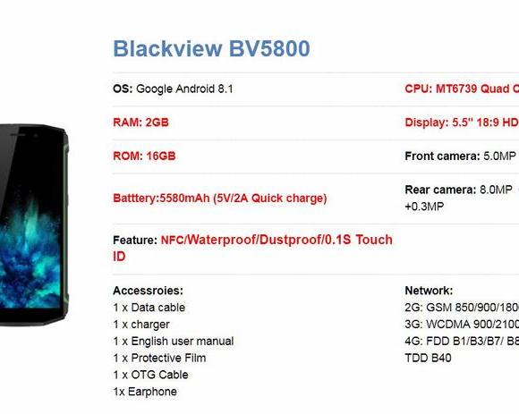 Blackview BV5800 — акция на еще один бюджетный защищенный смартфон с батареей на 5580 мАч, QuickCharge и NFC